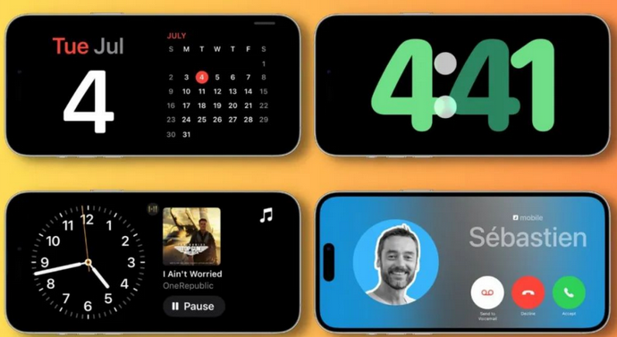 企石镇苹果手机维修分享iOS17横屏充电待机显示有什么好处 